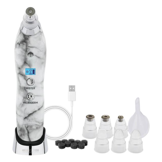 Michael Todd Beauty Sonic Refresher Wet/Dry Sonic Microdermabrasion and Pore Extraction System (Various Shades) - White Marble on Productcaster.