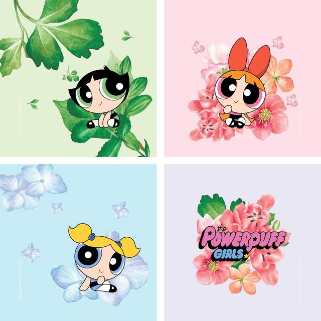 The Powerpuff Girls Floral Coaster Coaster Set on Productcaster.