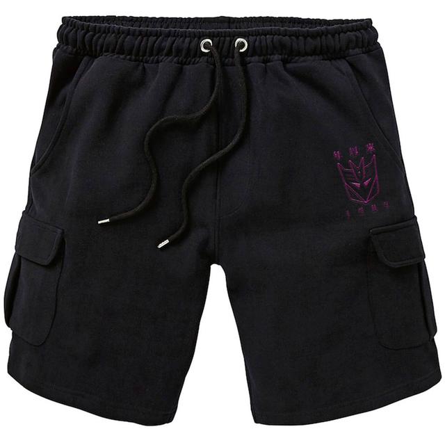 Transformers Decepticons Embroidered Unisex Cargo Shorts - Black - M on Productcaster.