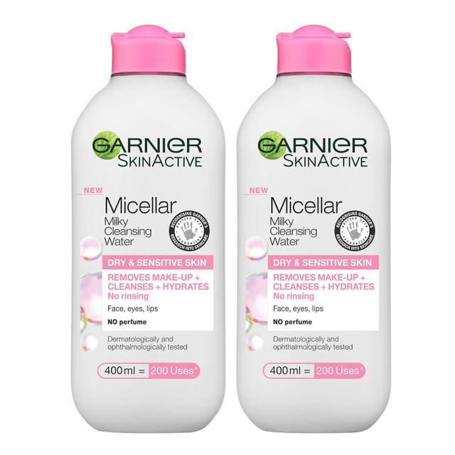 Garnier Micellar Milk Cleansing Water 400ml Duo Pack on Productcaster.