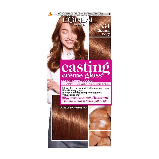 L'Oréal Paris Casting Crème Gloss Semi-Permanent Hair Dye (Various Shades) - 634 Chesnut Honey Brown on Productcaster.