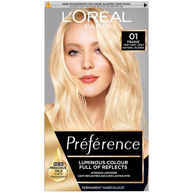 L'Oréal Paris Préférence Infinia Hair Dye (Various Shades) - 01 Prague Very Very Light Natural Blonde on Productcaster.