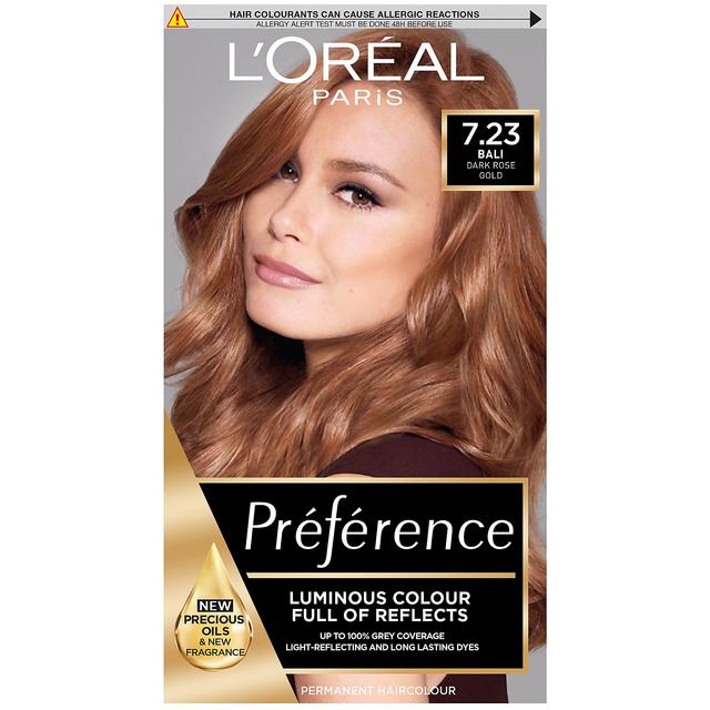 L'Oréal Paris Préférence Infinia Hair Dye (Various Shades) - 7.23 Bali Dark Rose Gold on Productcaster.