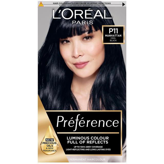 L'Oréal Paris Préférence Infinia Hair Dye (Various Shades) - P11 Deeply Wicked Black on Productcaster.