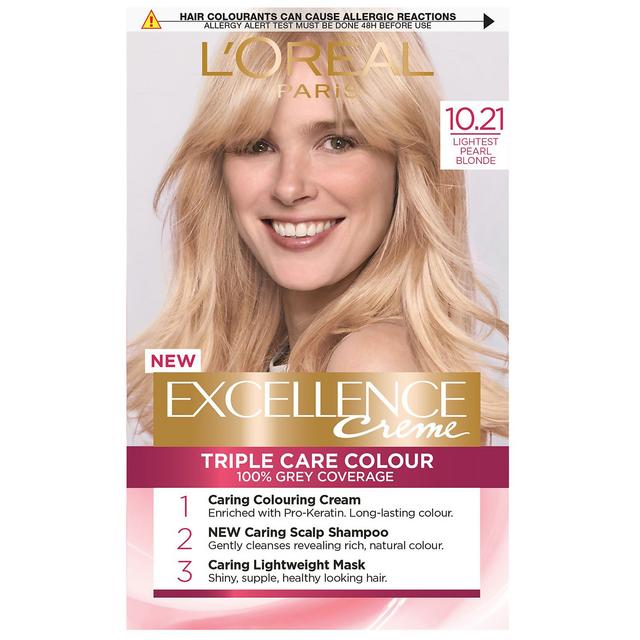 L'Oréal Paris Excellence Crème Permanent Hair Dye (Various Shades) - 10.21 Lightest Pearl Blonde on Productcaster.