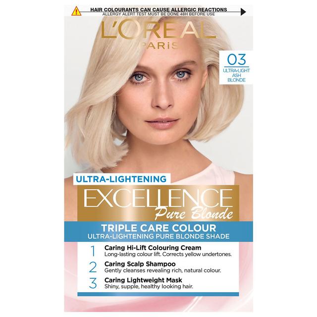 L'Oréal Paris Excellence Crème Permanent Hair Dye (Various Shades) - 03 Ultra-Light Ash Blonde on Productcaster.