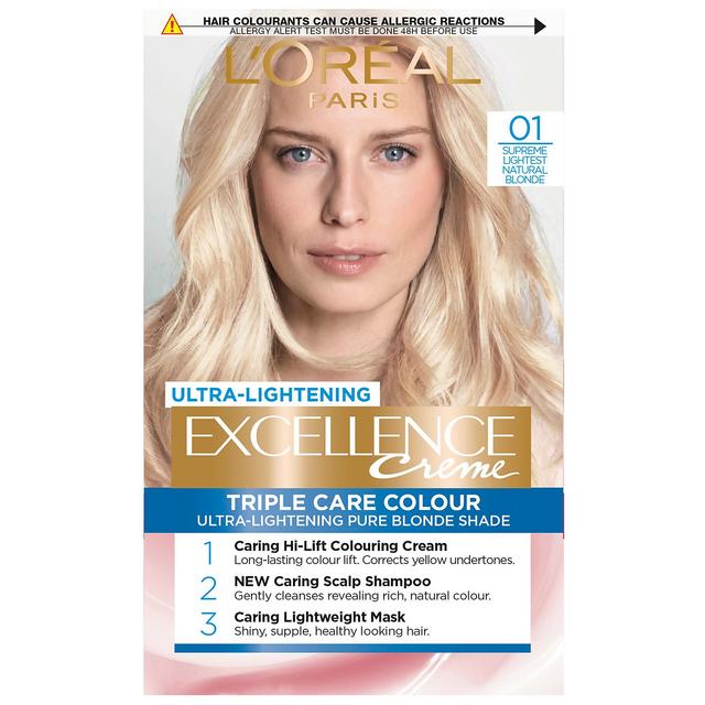 L'Oréal Paris Excellence Crème Permanent Hair Dye (Various Shades) - 01 Lightest Natural Blonde on Productcaster.