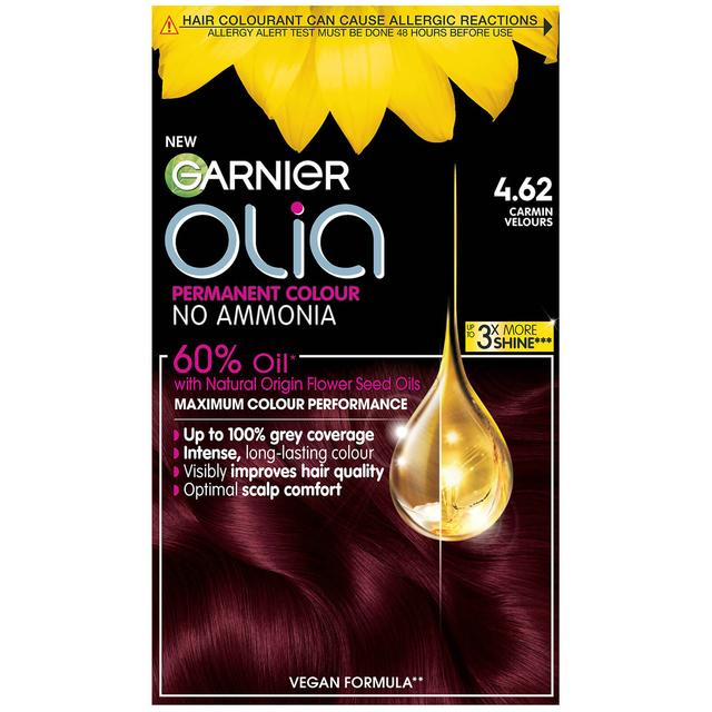 Garnier Olia Permanent Hair Dye (Various Shades) - 4.62 Dark Garnet Red on Productcaster.