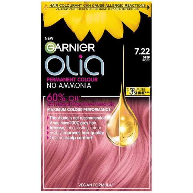 Garnier Olia Permanent Hair Dye (Various Shades) - 7.22 Deep Rose on Productcaster.