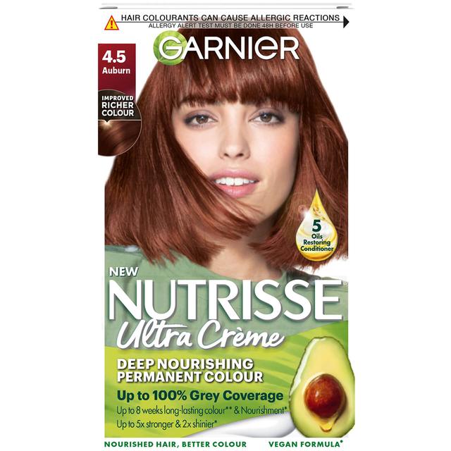 Garnier Nutrisse Permanent Hair Dye (Various Shades) - 4.5 Auburn Red on Productcaster.