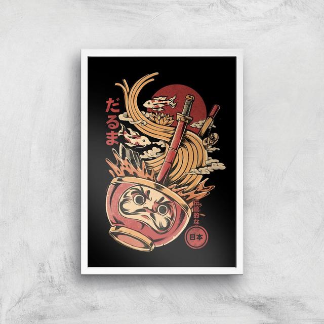 Ilustrata Daruma Giclee Art Print - A3 - White Frame on Productcaster.