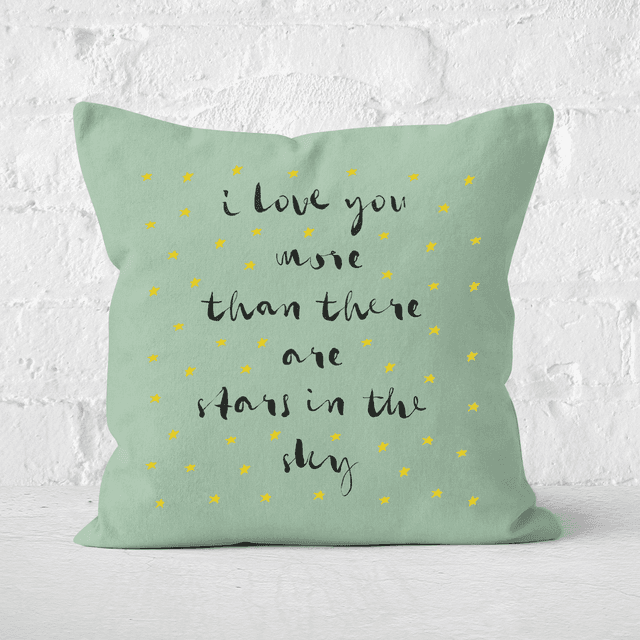 I Love You More Than There Are Stars In The Sky Square Cushion - 40x40cm - Soft Touch on Productcaster.