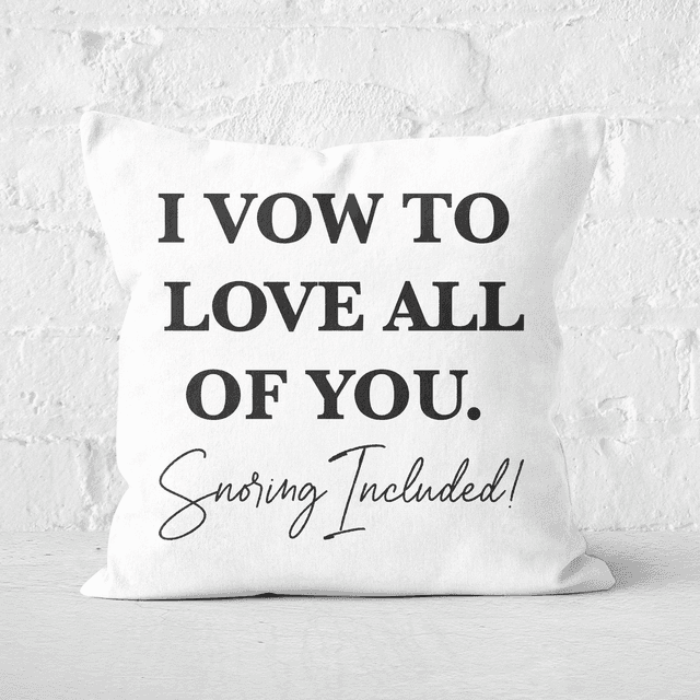 I Vow To Love All Of You Square Cushion - 50x50cm - Soft Touch on Productcaster.