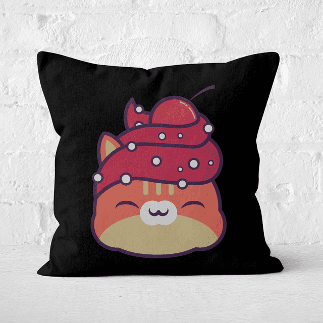 Cupcake Cat Square Cushion - 40x40cm - Soft Touch on Productcaster.