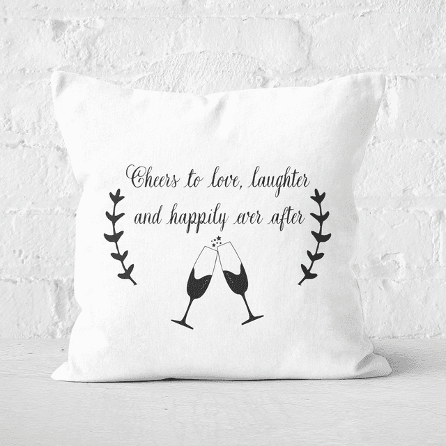 Cheers To Love Square Cushion - 50x50cm - Soft Touch on Productcaster.