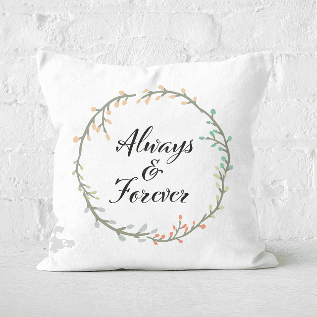 Always And Forever Square Cushion - 40x40cm - Soft Touch on Productcaster.