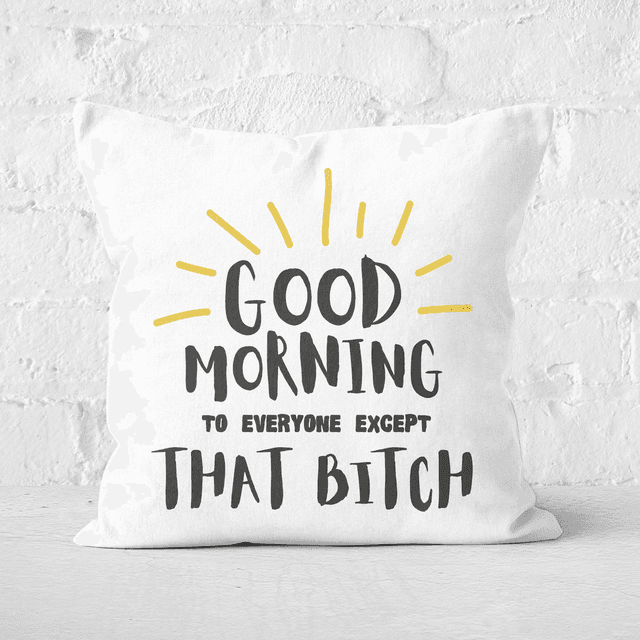 Good Morning Square Cushion - 60x60cm - Soft Touch on Productcaster.