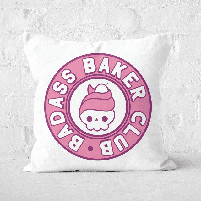 Badass Baker Club Square Cushion - 40x40cm - Soft Touch on Productcaster.