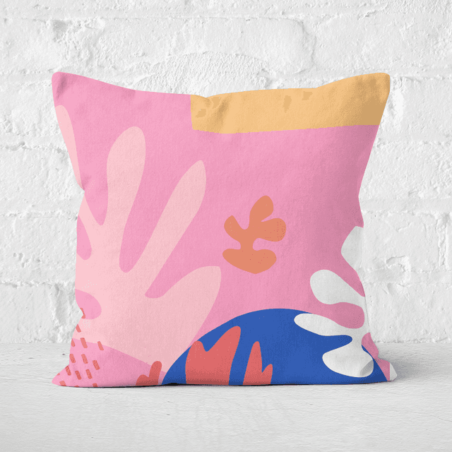 Colourful Abstract Square Cushion - 50x50cm - Soft Touch on Productcaster.