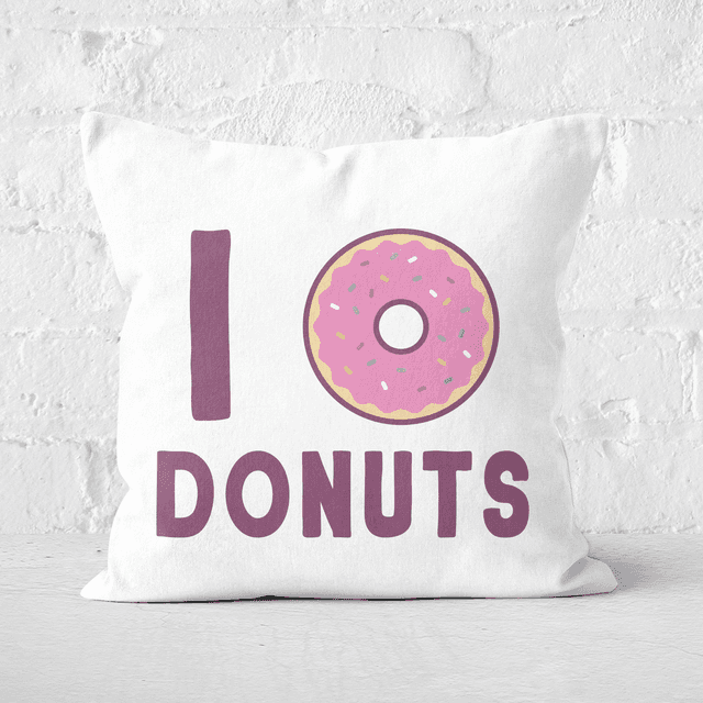 I Heart Donuts Square Cushion - 60x60cm - Soft Touch on Productcaster.