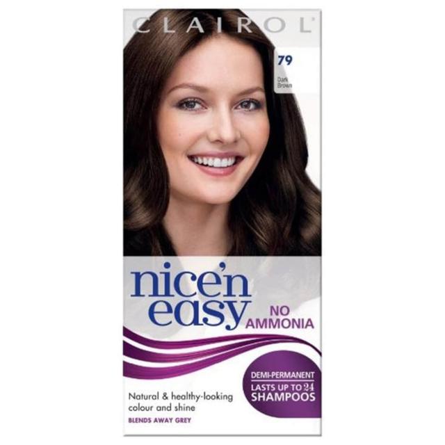 Clairol Nice'n Easy Semi-Permanent Hair Dye with No Ammonia (Various Shades) - 79 Dark Brown on Productcaster.