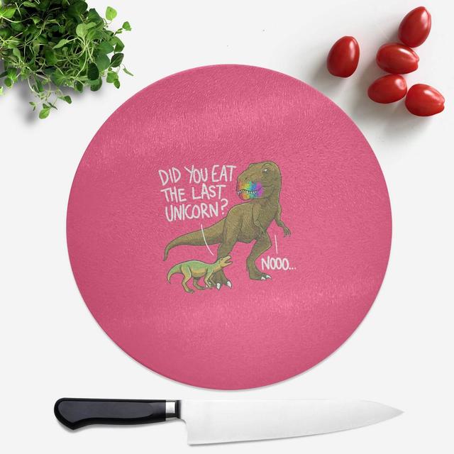 Dinosaur Unicorn Round Chopping Board on Productcaster.