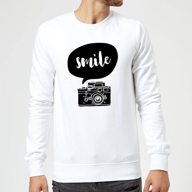 The Motivated Type Smile For The Camera Sweatshirt - White - M - Weiß on Productcaster.