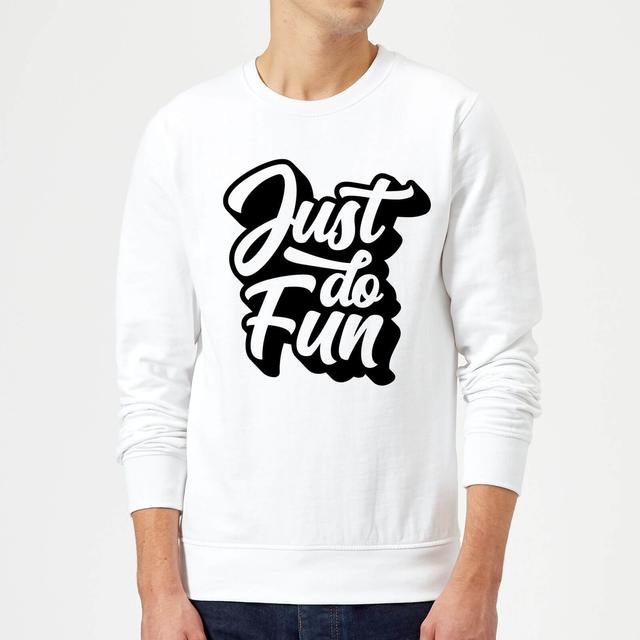 The Motivated Type Just Do Fun Sweatshirt - White - M - Weiß on Productcaster.