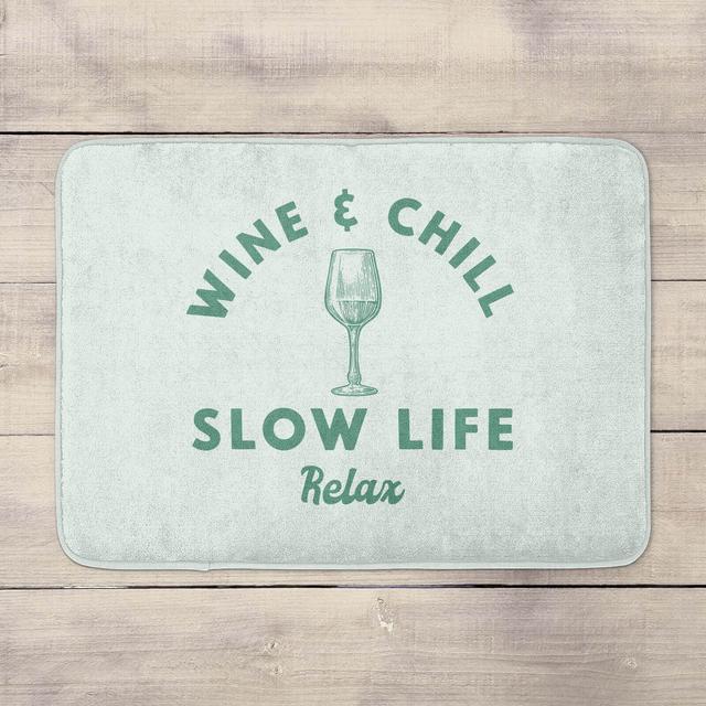 Wine And Chill Bath Mat on Productcaster.