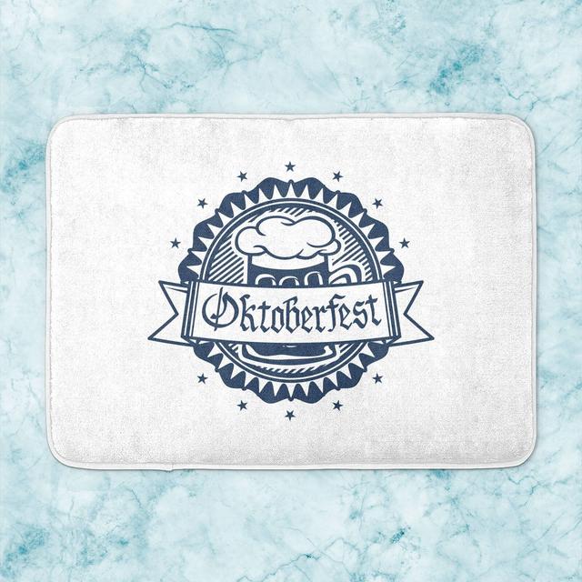 Oktoberfest Badge Bath Mat on Productcaster.