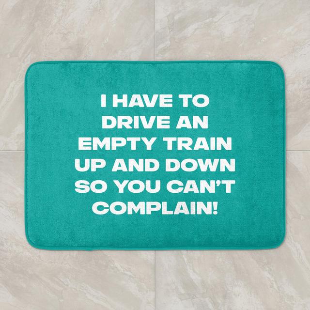 Driving Empty Trains Bath Mat on Productcaster.