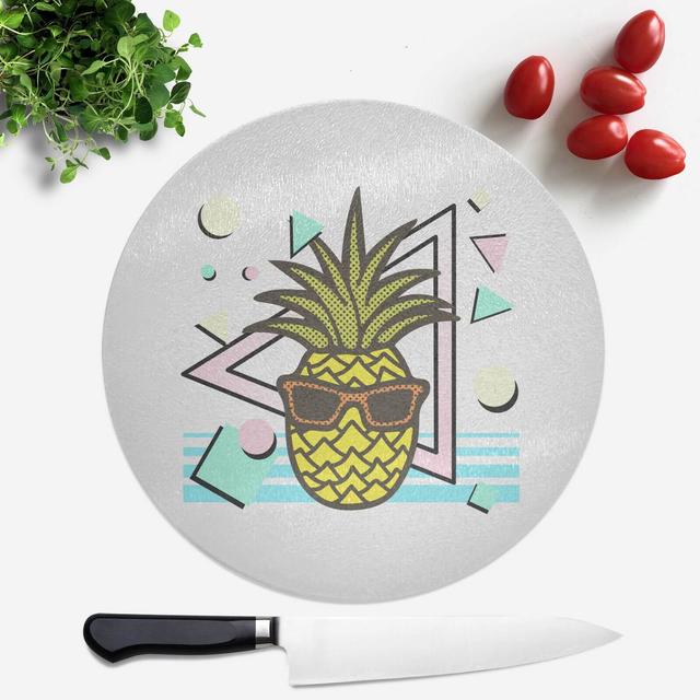 Summer Pineapple Round Chopping Board on Productcaster.