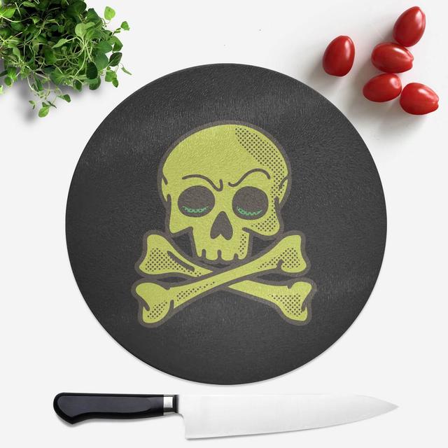 Skater Skull Round Chopping Board on Productcaster.