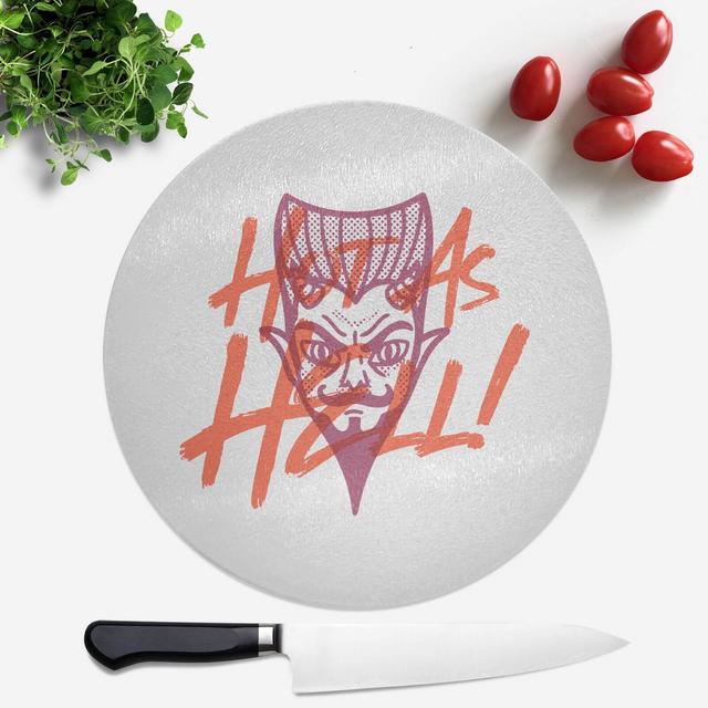 Hot As Hell Round Chopping Board on Productcaster.