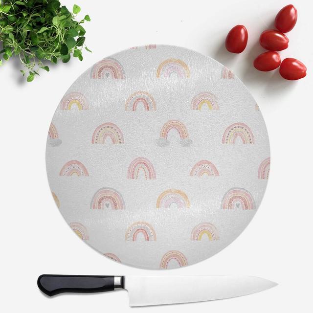 Rainbow Pattern Round Chopping Board on Productcaster.