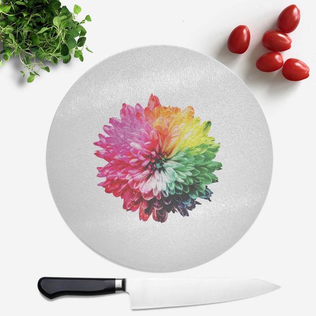 Fluro Flower Round Chopping Board on Productcaster.