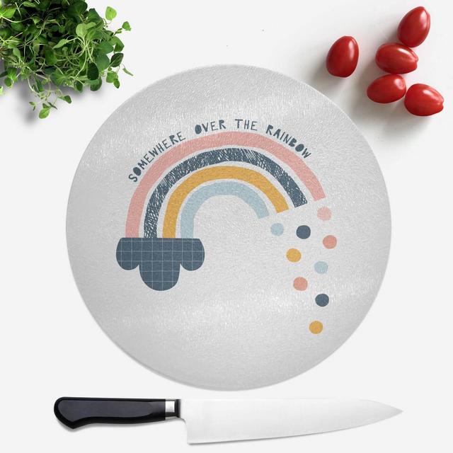 Somewhere Over The Rainbow Round Chopping Board on Productcaster.