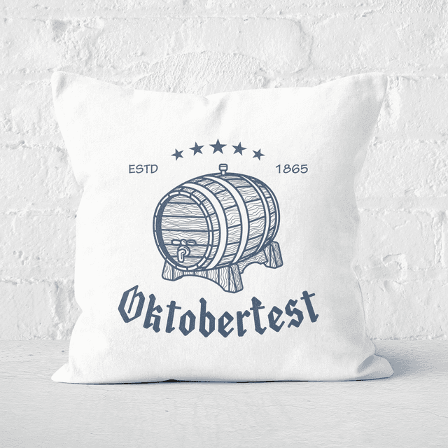 Oktoberfest Barrel Square Cushion - 50x50cm - Soft Touch on Productcaster.