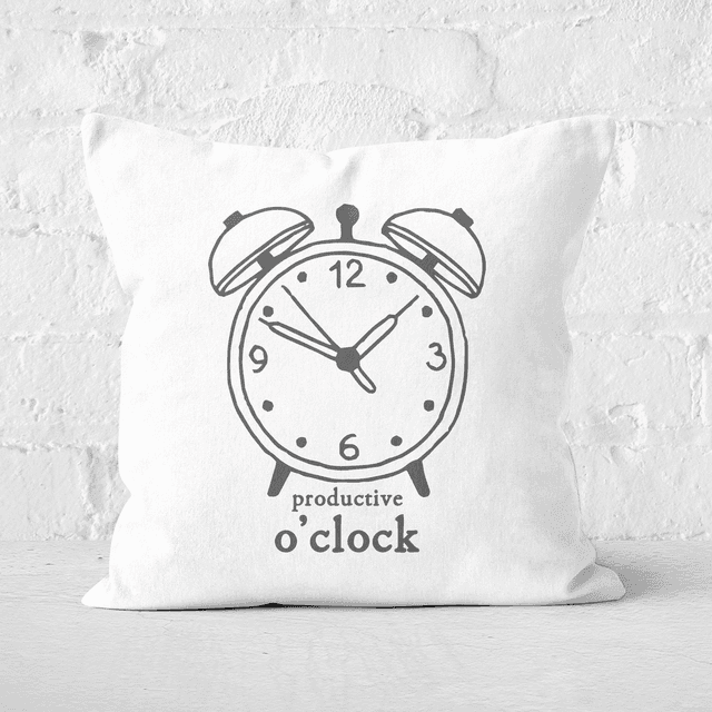 Productive O'Clock Square Cushion - 50x50cm - Soft Touch on Productcaster.