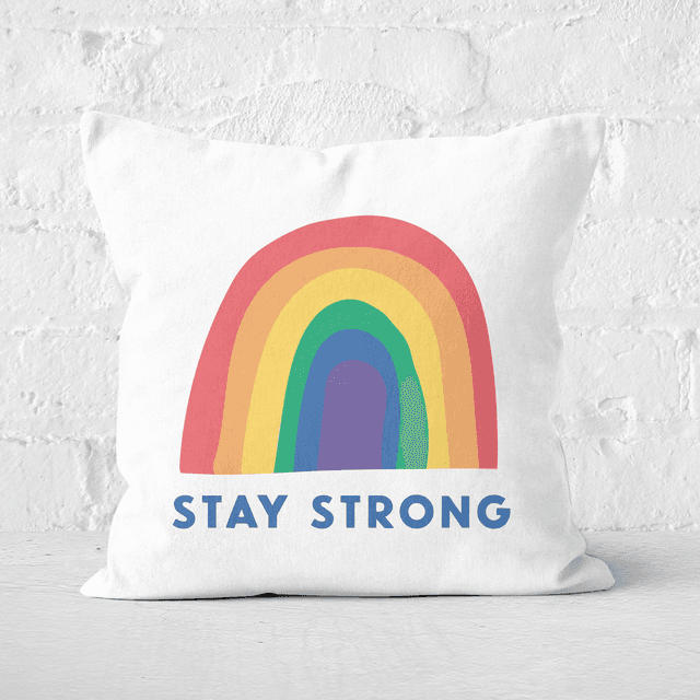 Stay Strong Square Cushion - 50x50cm - Soft Touch on Productcaster.