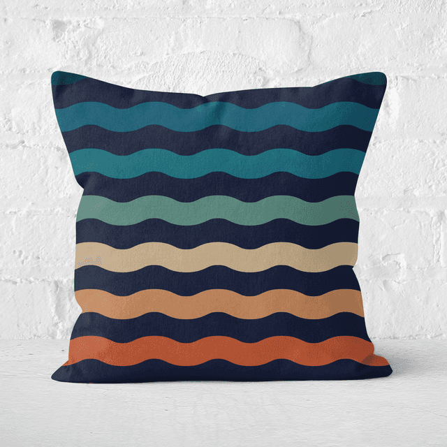 Rainbow Wave Square Cushion - 60x60cm - Soft Touch on Productcaster.