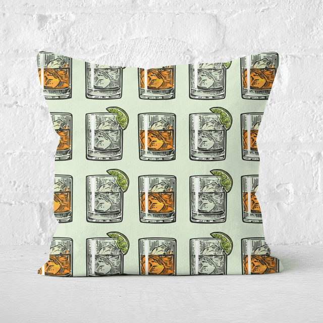 Whisky And Vodka Square Cushion - 50x50cm - Soft Touch on Productcaster.