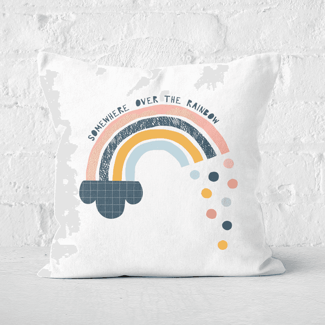 Somewhere Over The Rainbow Square Cushion - 50x50cm - Soft Touch on Productcaster.