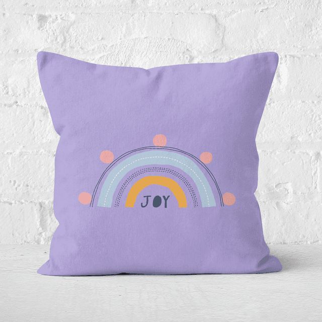 Joy Rainbow Square Cushion - 60x60cm - Soft Touch on Productcaster.