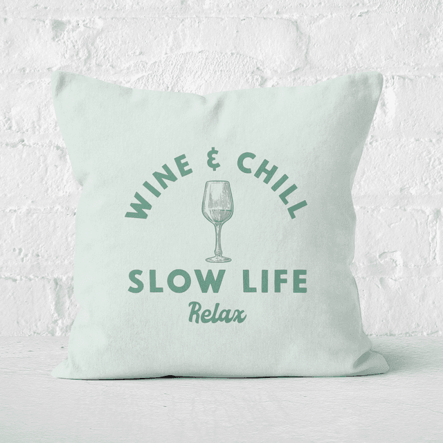 Wine And Chill Square Cushion - 50x50cm - Soft Touch on Productcaster.