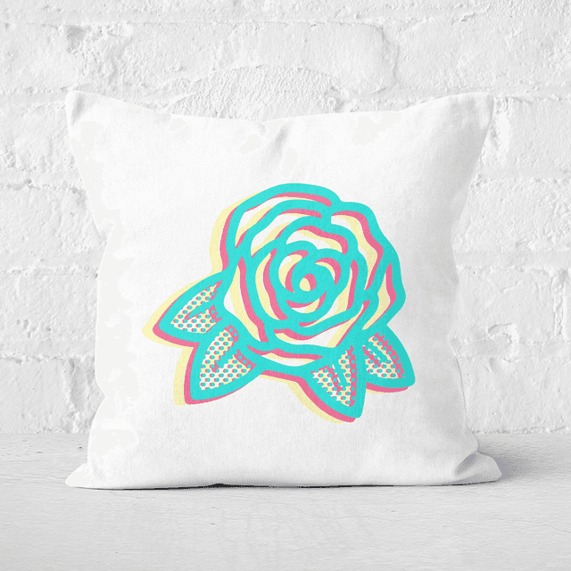 Summer Rose Square Cushion - 50x50cm - Soft Touch on Productcaster.