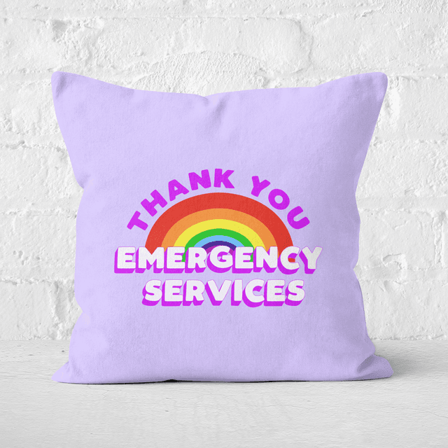 Thank You Emergency Services Square Cushion - 40x40cm - Soft Touch on Productcaster.