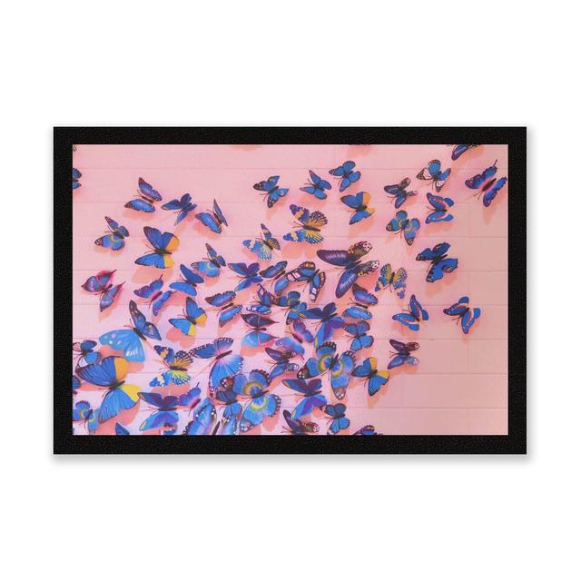 Girly Butterfly Crowd Entrance Mat on Productcaster.