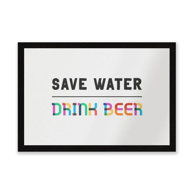 Save Water, Drink Beer Entrance Mat on Productcaster.