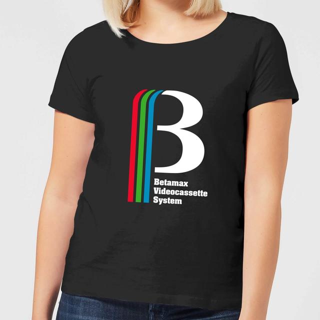 Betamax Logo Women's T-Shirt - Black - M on Productcaster.